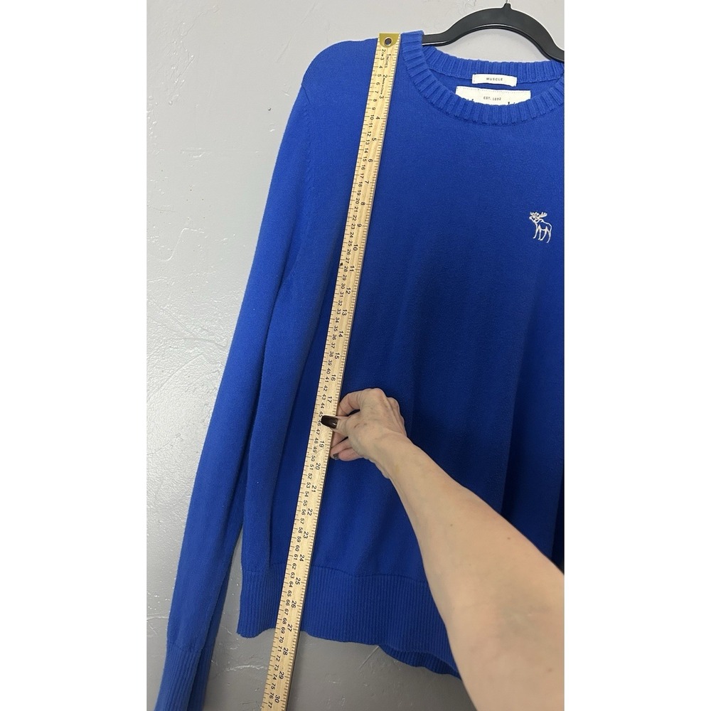 Abercrombie & Fitch Men's Blue Vintage Sweater, Muscle Fit Size XXL Y2K - Picture 5 of 9